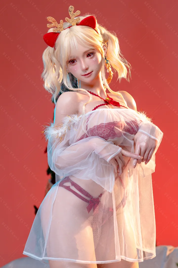 155cm (5ft1) E-Cup Lightweight Silicone Sex Doll, Movable Jaw Head momo